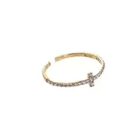 ANILLO CRUZ CON ZIRCONES 18K