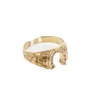 ANILLO HERRADURA CON ZIRCONES 18K