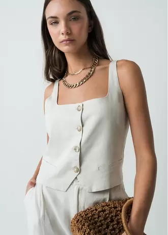 Camisa manga sisa con botones