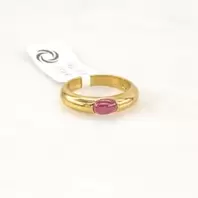 ANILLO ZIRCON FUCSIA 18K