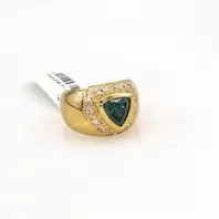 ANILLO PIEDRA VERDE 18K
