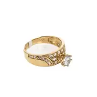 ANILLO DE COMPROMISO CON ZIRCONES 18K