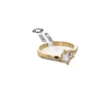 ANILLO DE COMPROMISO CON ZIRCONES 18K