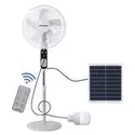 Ventilador de Pedestal Blaupunkt Recargable Solar con Foco Blanco 25W 18”