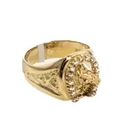 ANILLO HERRADURA CON ZIRCONES 18K