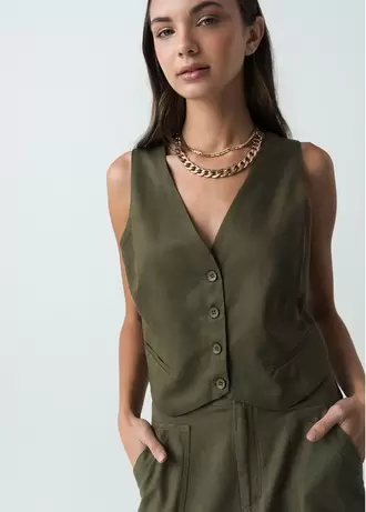 Camisa manga sisa tipo chaleco