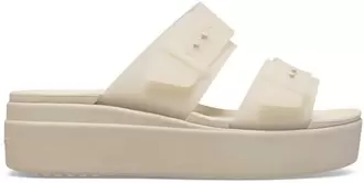 Brooklyn Buckle Frosted Low Wedge Sandstone