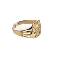 ANILLO CISNE ZIRCONES 18 K