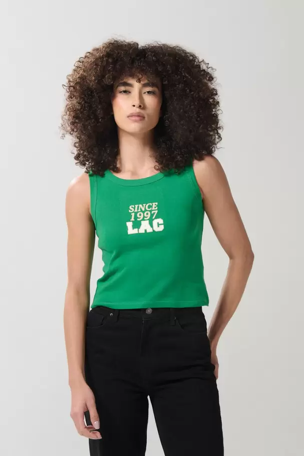 Camiseta manga sisa verde oscura con arte college