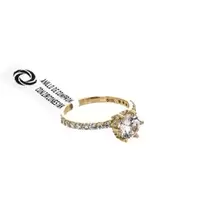 ANILLO DE COMPROMISO CON ZIRCONES 18K