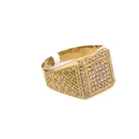 ANILLO PLACA CON DISEÑO 18K