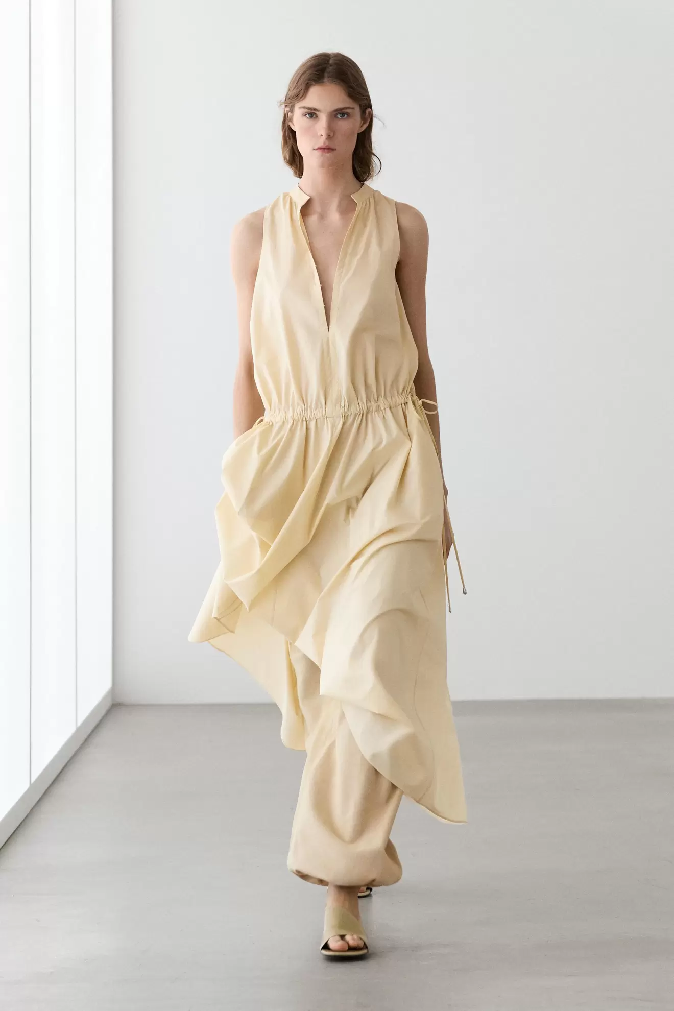 Vestido midi goma cintura 100% algodón