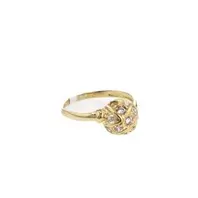 ANILLO BOLA DE FUEGO 18K