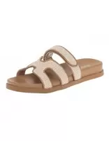 Sandalias planas Raffia para mujer