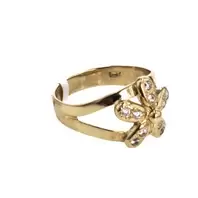ANILLO FLOR CON ZIRCONES 18K