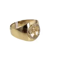 ANILLO ARBOL DE LA VIDA CON ZIRCONES 18K