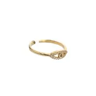 ANILLO OJO TURCO CON ZIRCON BLANCO 18K
