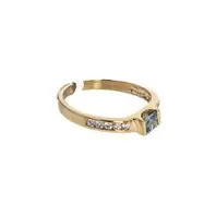 ANILLO DE COMPROMISO CON ZIRCONES 18K