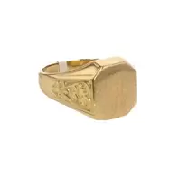ANILLO PLACA SATINADA 18K