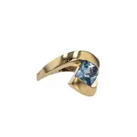 ANILLO PIEDRA CELESTE 18K