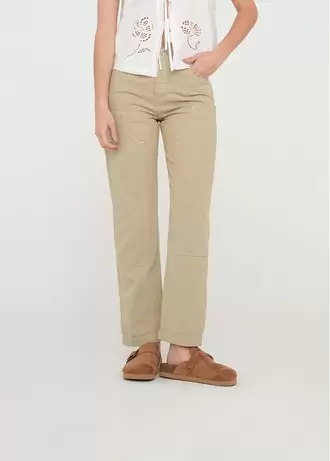 Pantalón Straight con parches