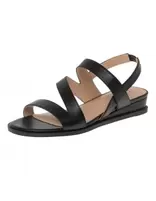 Sandalias Blanca con taco tipo cuña para mujer