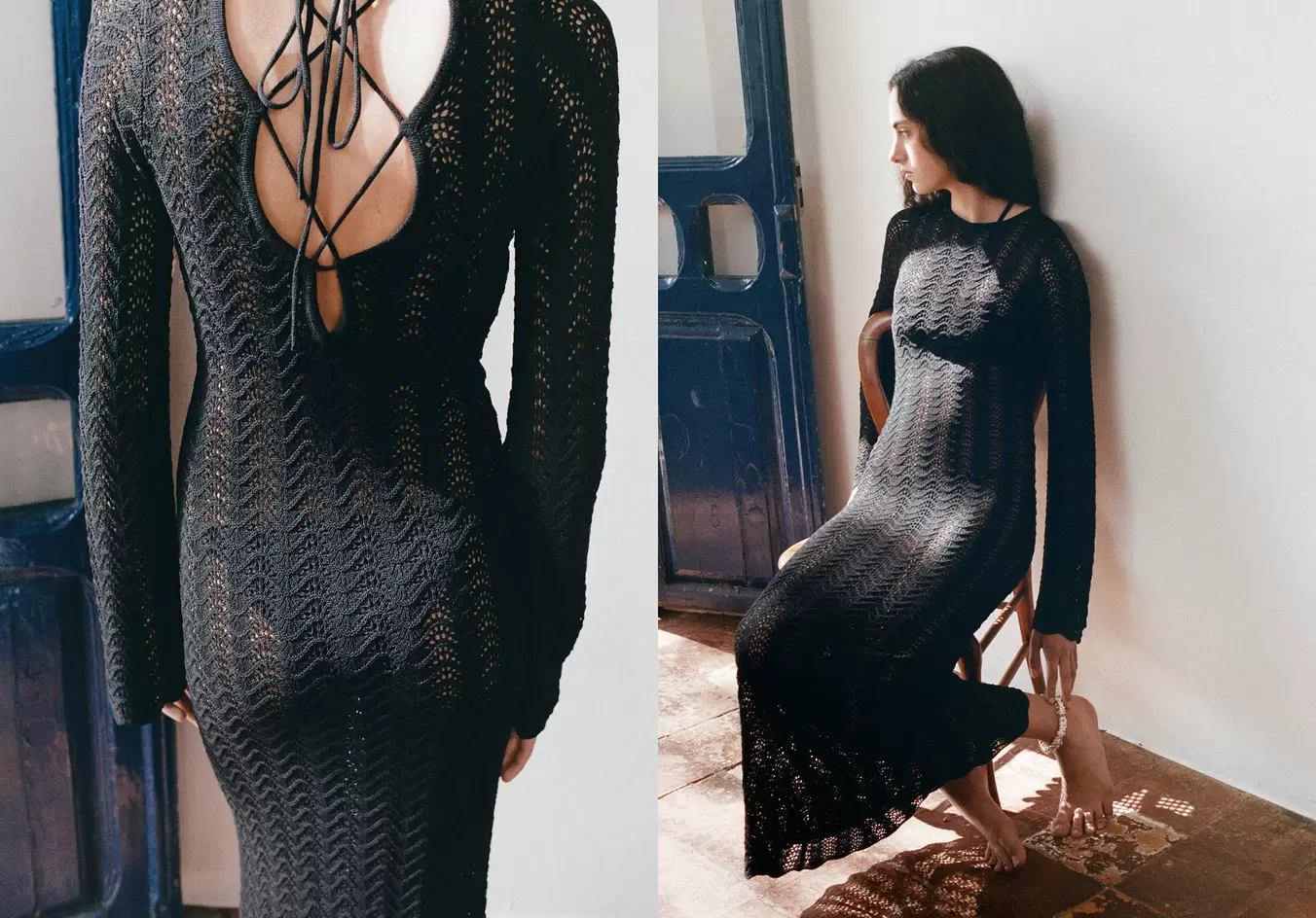 Vestido largo crochet
