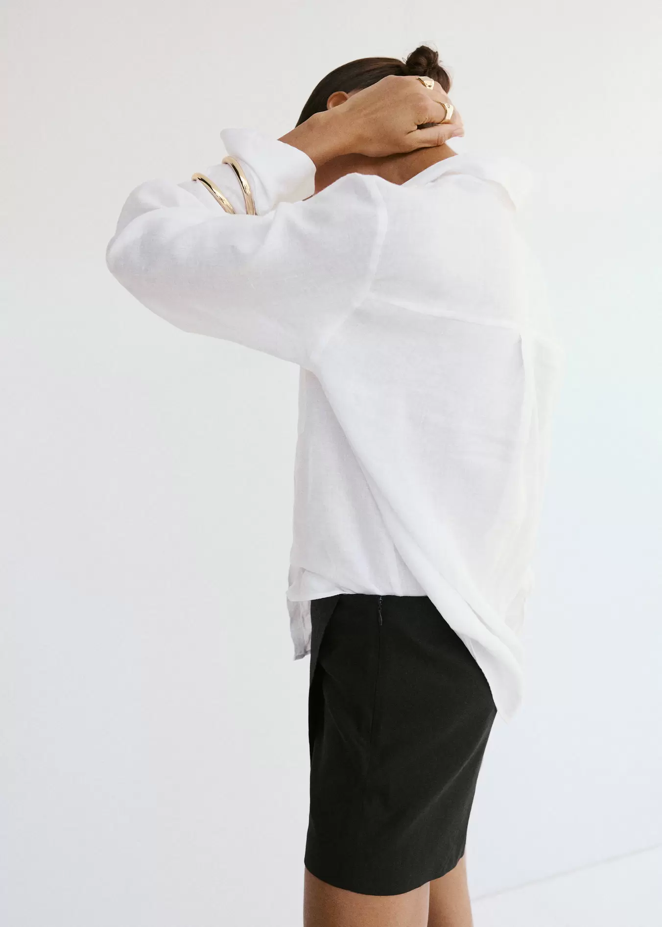 Camisa lino bolsillo