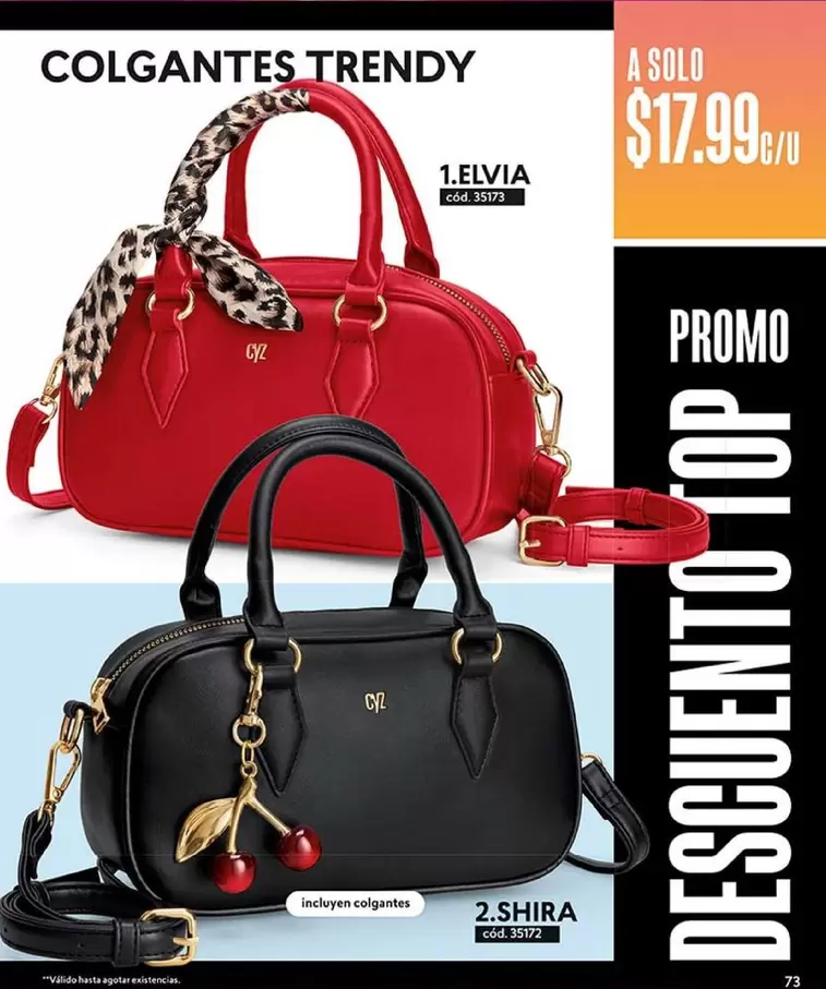 COLGANTES TRENDY 1.ELVIA, 2.SHIRA