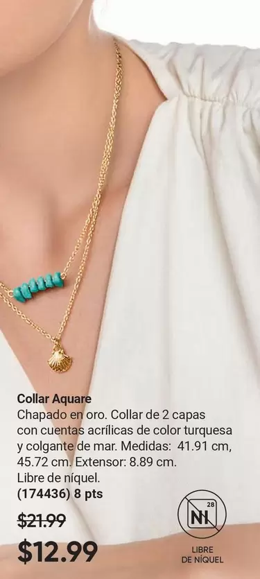 Turquesa - Collar Aquare