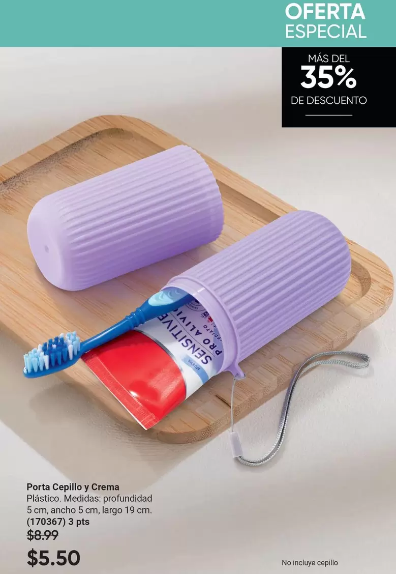 Porta -  Cepillo y Crema Plástico