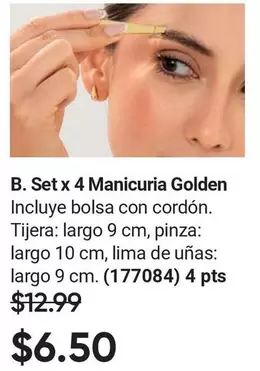 Lima - Set x 4 Manicuria Golden (177084) 4 pts