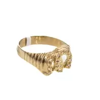 ANILLO HERRADURAS ZIRCON 18K