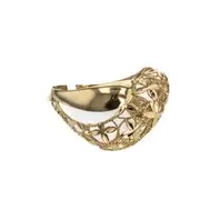 ANILLO CON DISEÑO FLORES 18K