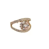 ANILLO FLOR CON PIEDRAS DE COLORES 18K