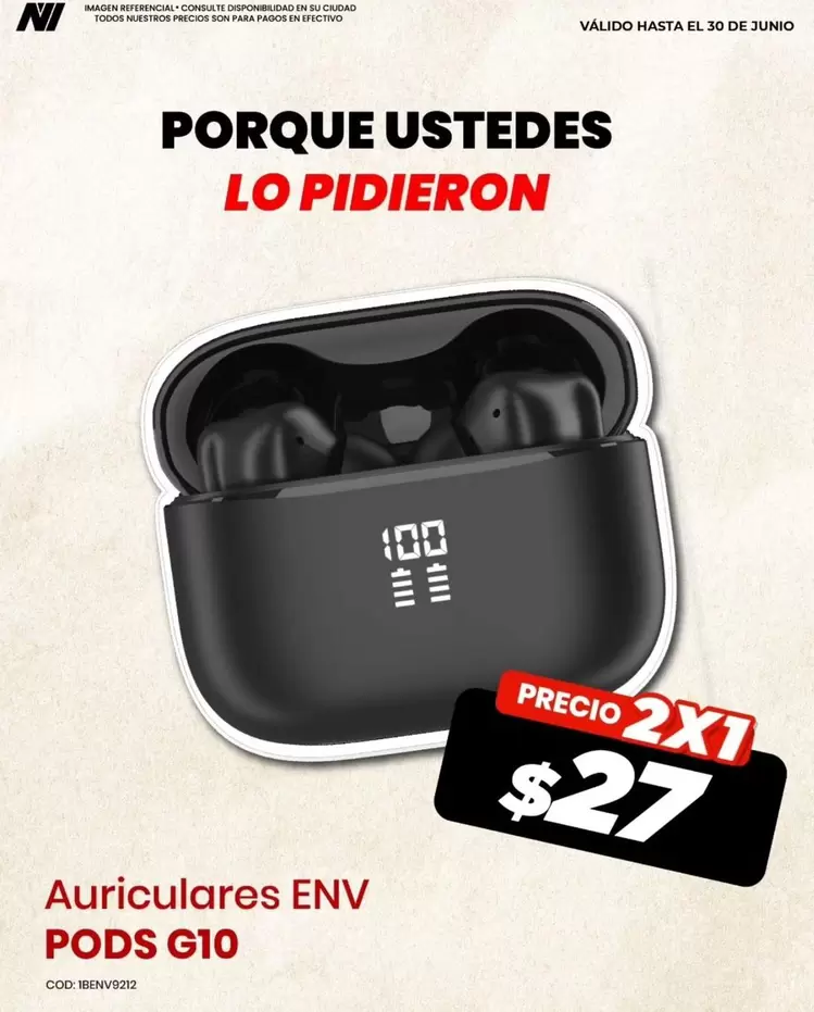 Auriculares ENV PODS G10