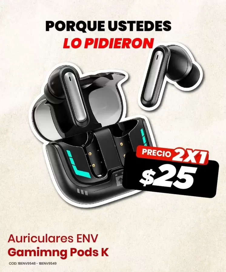 Auriculares ENV Gamimng Pods K