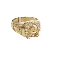 ANILLO HERRADURA ZIRCON 18K