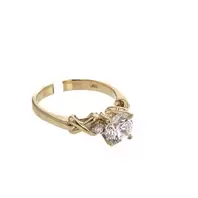 ANILLO DE COMPROMISO CON ZIRCONES 18K