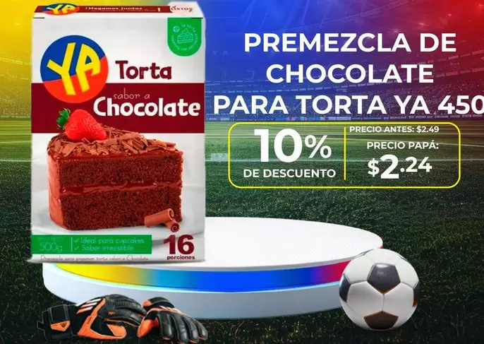 HP - PREMEZCLA DE CHOCOLATE PARA TORTA YA 450