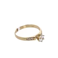 ANILLO COMPROMSIO CON ZIRCONES 18K