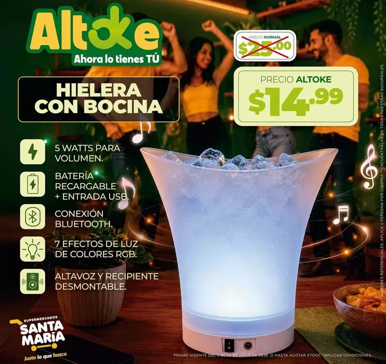 María - Hielera con Bocina