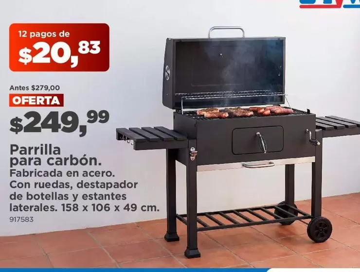 Parrilla para carbón.