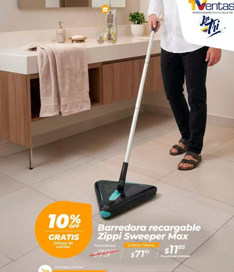 Barredora recargable Zippi Sweeper Max