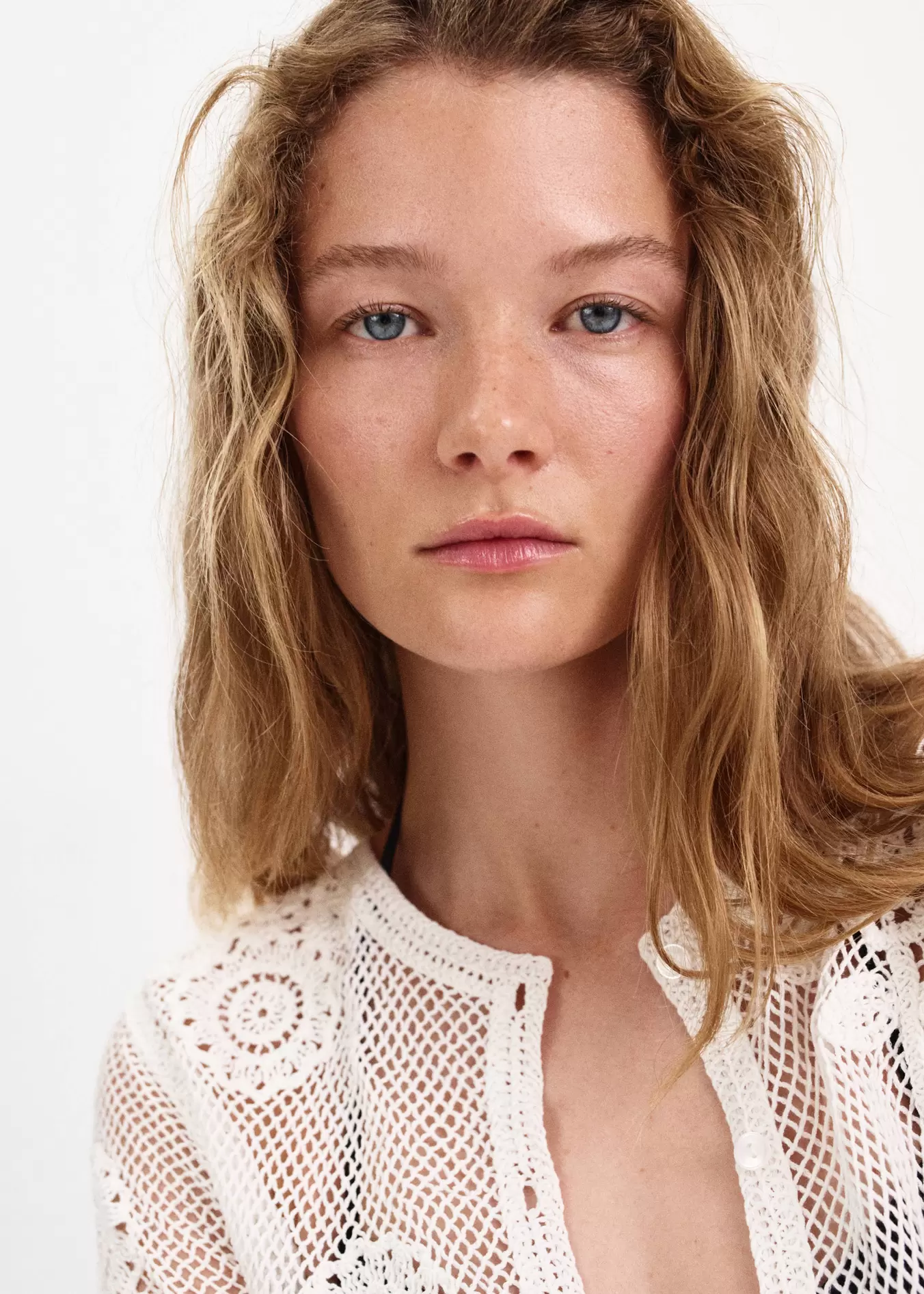 Cárdigan crochet floral