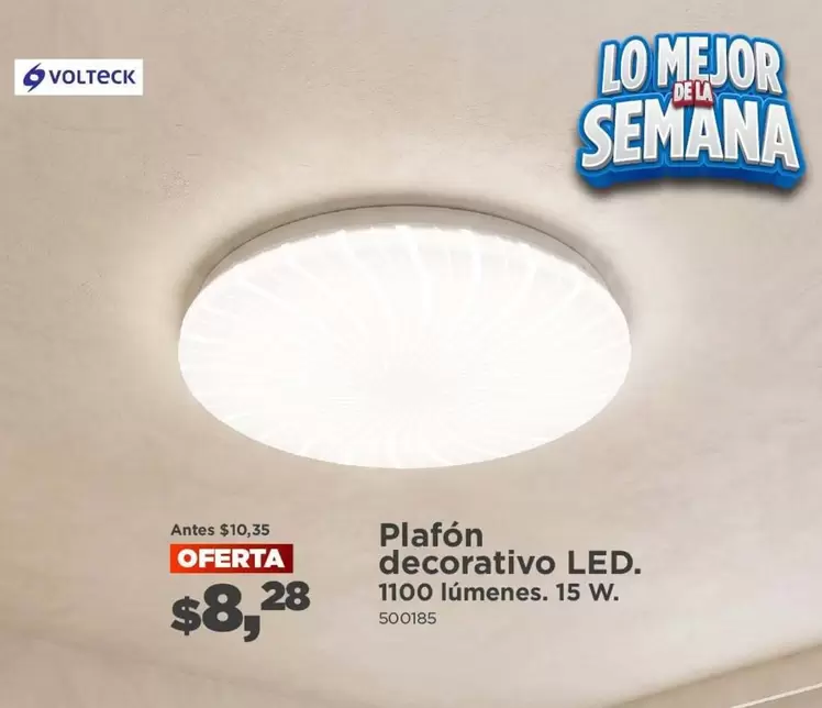Plafón decorativo LED. 1100 lúmenes. 15 W. SO0185