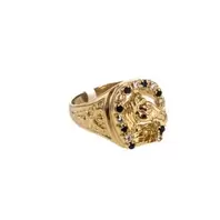 ANILLO HERRADURA CON ZIRCONES 18K