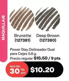 Power Stay Delineador Dual para Cejas (127381), (127380)