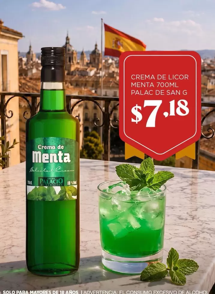 CREMA DE LICOR MENTA 700ML