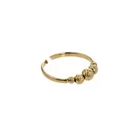 ANILLO CON BOLAS SATINADAS 18K